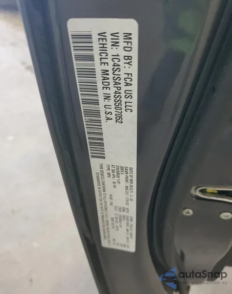 2025 Jeep Wagoneer L Series I из США, поврежденный, VIN 1C4SJSAP4SS507052